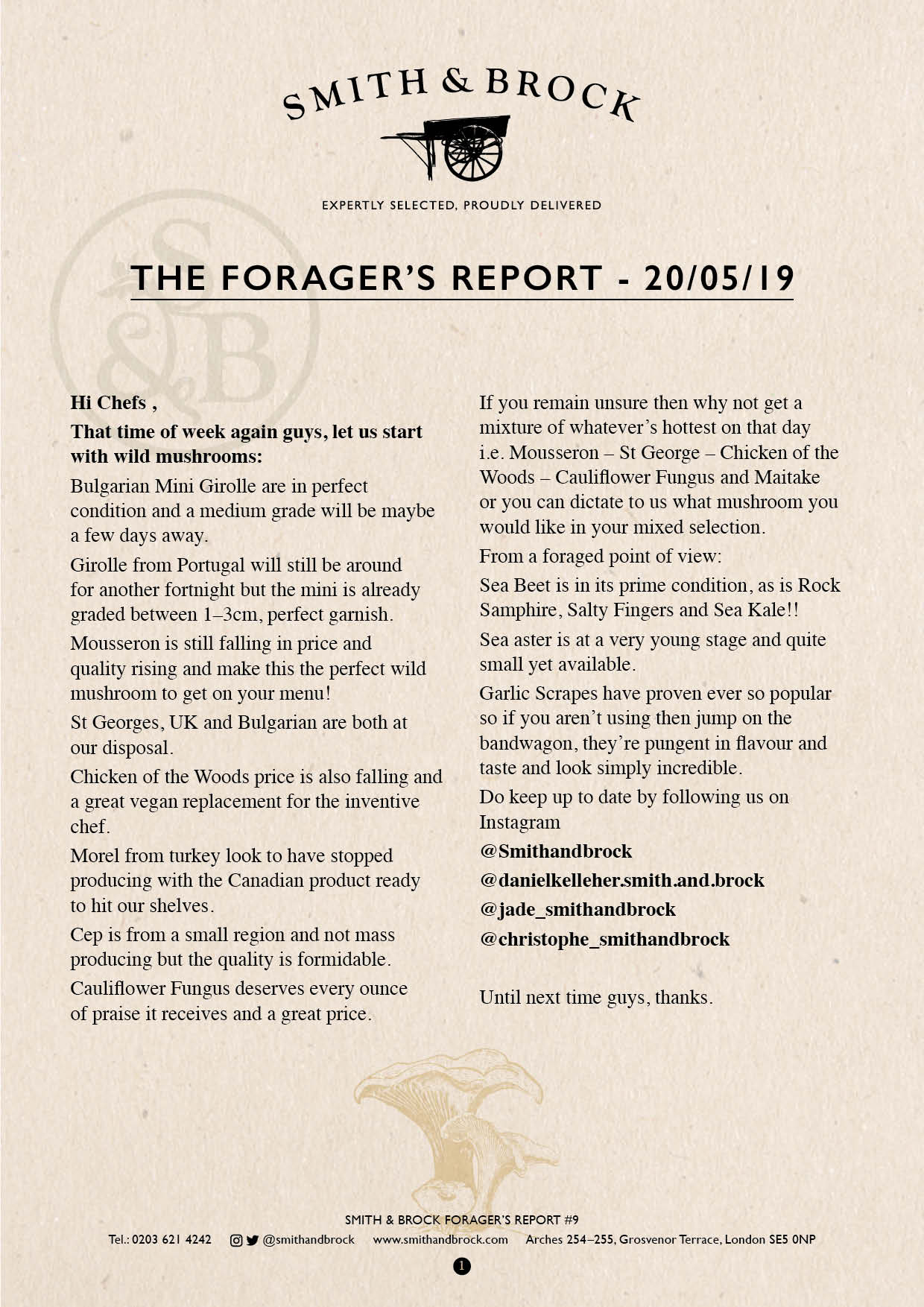 Smith&Brock Foraged Products Report 20 May 2019 #9
