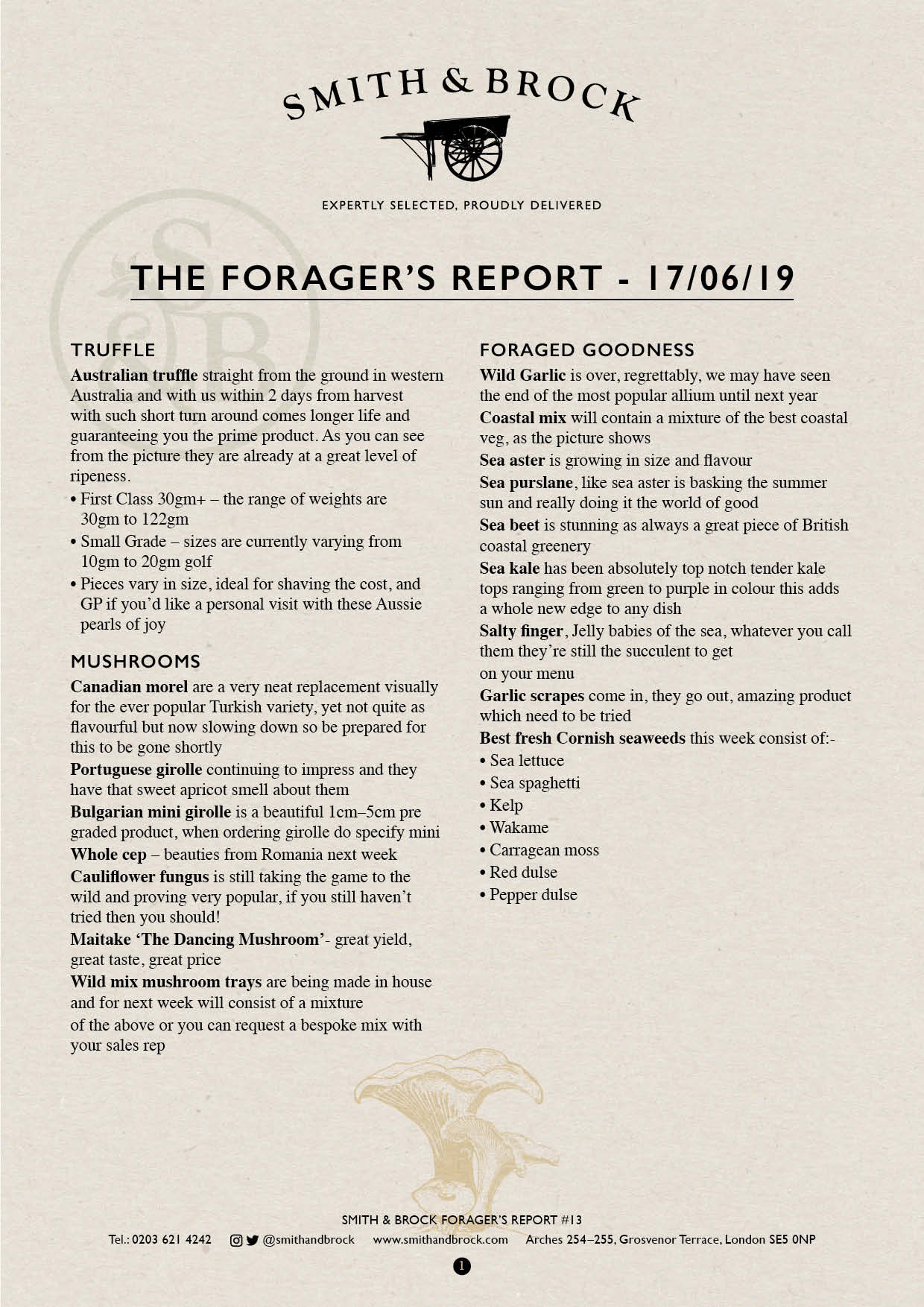 Smith&Brock Foraged Products Report 17 June 2019 13