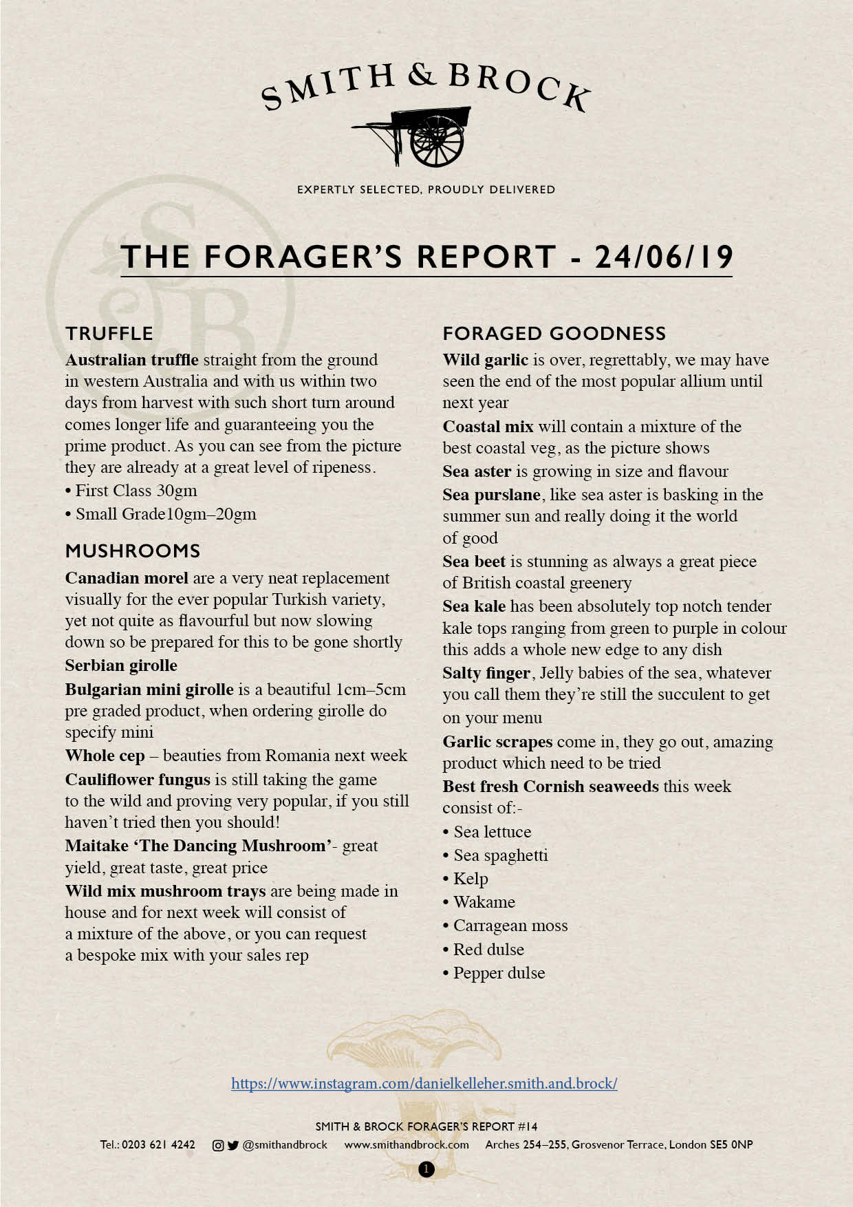 Smith&Brock Foraged Products Report 24 June 2019 14