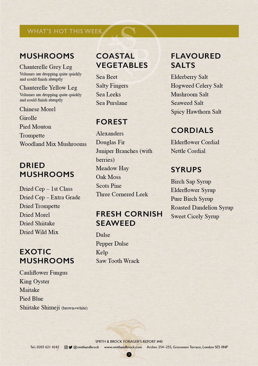 Smith&Brock Foraged Products Report 27 Jan 2020 403